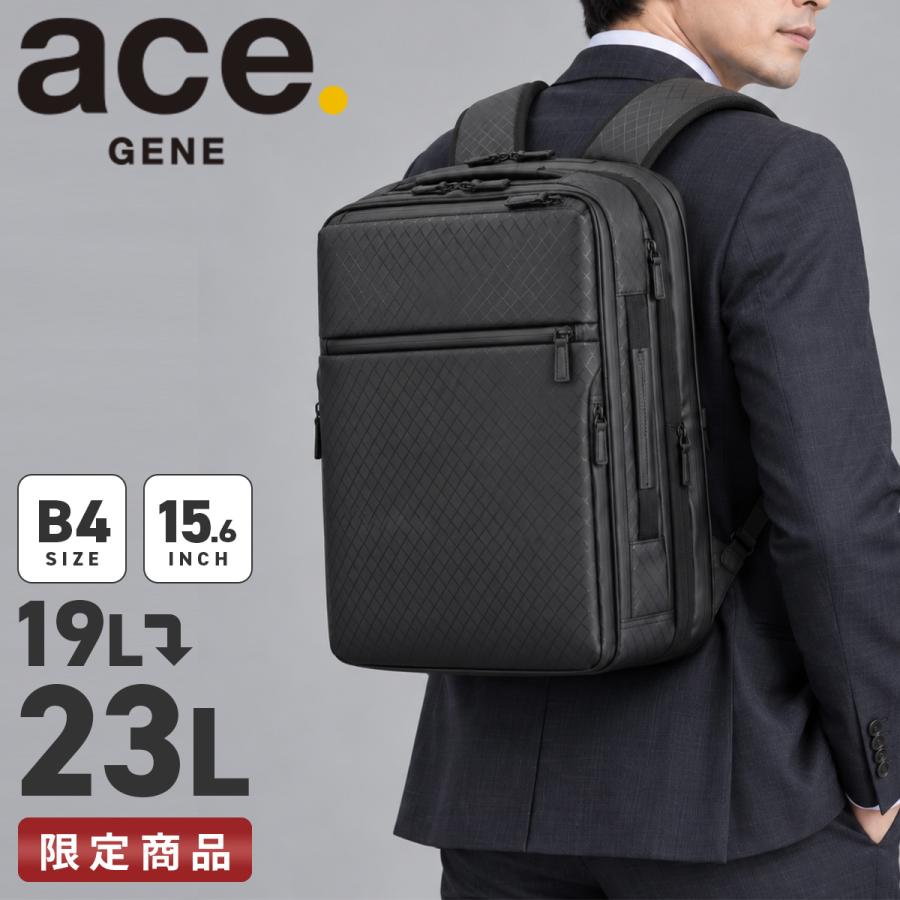 最大51% 9/15限定 エース ジーンレーベル ビジネスリュック メンズ ブランド 50代 40代 大容量 撥水 19L/23L B4 ビジネスバッグ ガジェタブルRB ace. GENE 20384 | ace. GENE LABEL