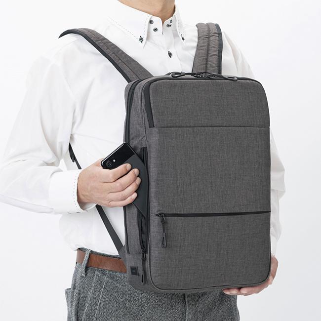 最大42% 1/4限定 エース ジーン ビジネスリュック メンズ 50代 40代 通勤 撥水 前持ち 薄型 スリム ビジネスバッグ フロンパックR ace.GENE 67821 | ace. GENE LABEL | 11