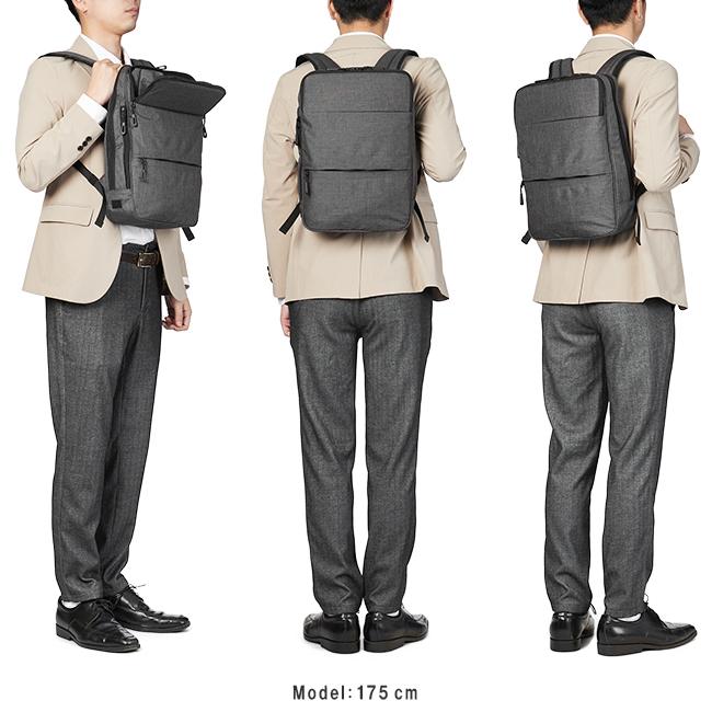 最大42% 1/4限定 エース ジーン ビジネスリュック メンズ 50代 40代 通勤 撥水 前持ち 薄型 スリム ビジネスバッグ フロンパックR ace.GENE 67821 | ace. GENE LABEL | 05