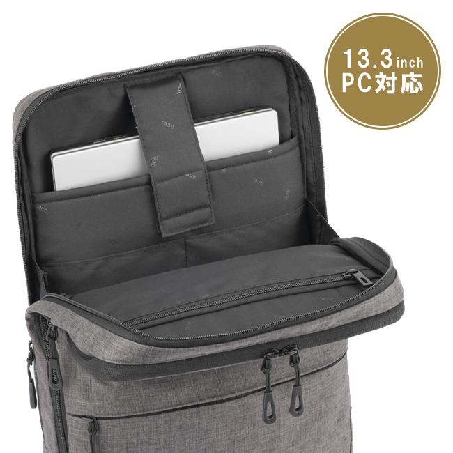 最大42% 1/4限定 エース ジーン ビジネスリュック メンズ 50代 40代 通勤 撥水 前持ち 薄型 スリム ビジネスバッグ フロンパックR ace.GENE 67821 | ace. GENE LABEL | 08