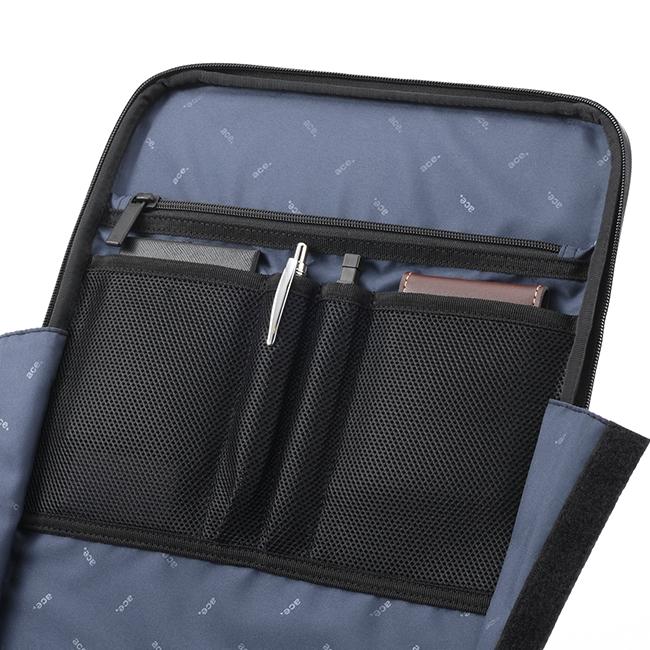 エース ジーン ビジネスリュック メンズ ブランド 50代 40代 撥水 黒 通勤 14L A4 B4 ガジェタブル ヘザー2 ace. GENE 68292 5年保証 | ace. GENE LABEL | 11