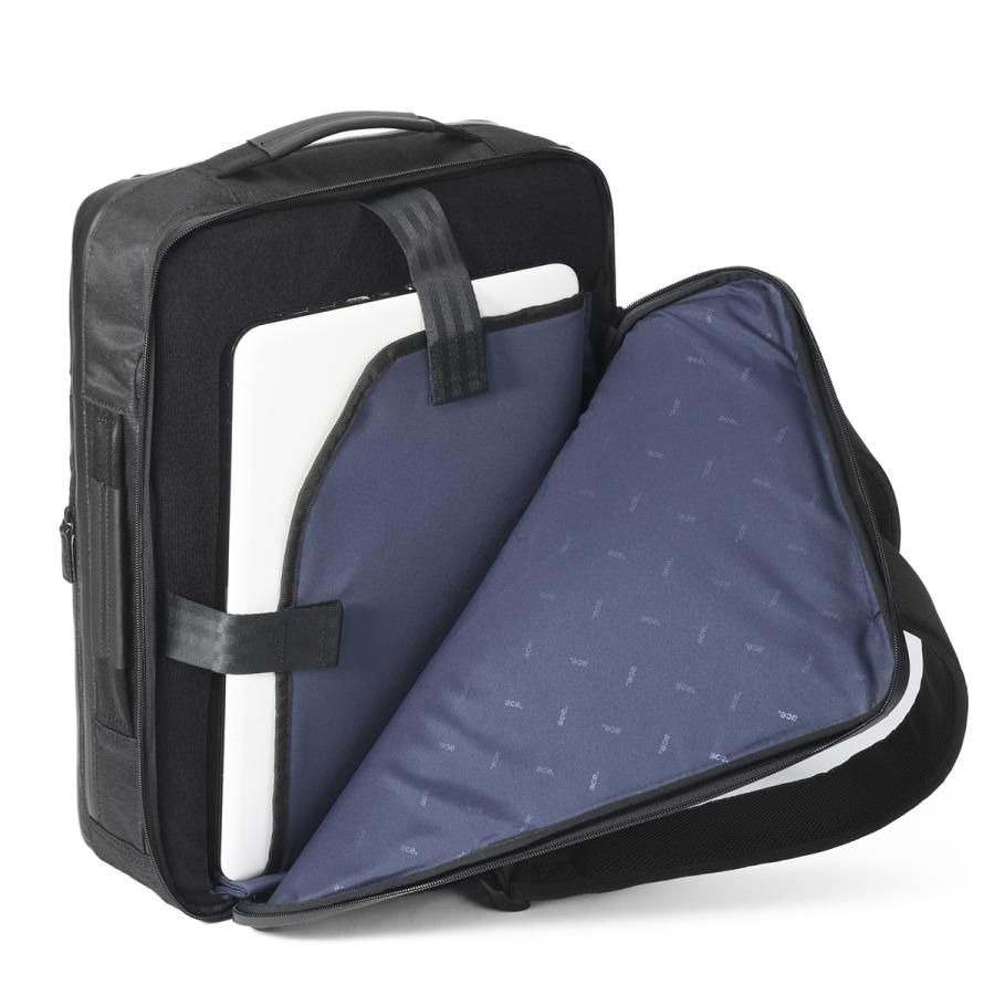 エース ジーン ビジネスリュック メンズ ブランド 50代 40代 撥水 拡張 A4 B4 19L/23L ガジェタブルヘザー2 ace.GENE 68294 5年保証 | ace. GENE LABEL | 10