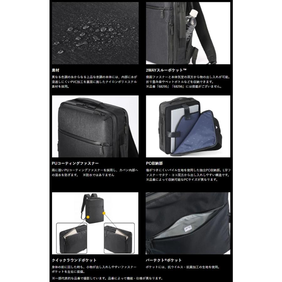 最大50% 3/25限定 エース ジーン ビジネスリュック メンズ ブランド 50代 40代 撥水 拡張 A4 B4 19L/23L ガジェタブルヘザー2 ace.GENE 68294 5年保証 | ace. GENE LABEL | 02