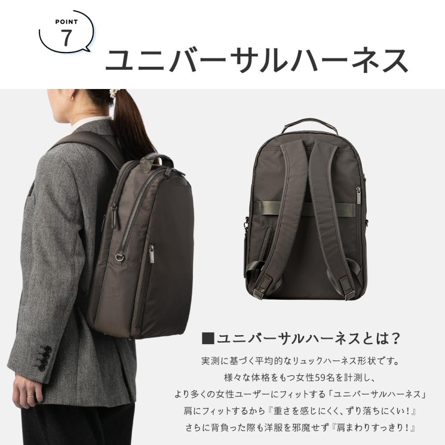 最大49% 9/30限定 エース ジーンレーベル ビジネスリュック レディース ブランド 黒 通勤 PC収納 16L ユニバーサルハーネス フィッテム ace.GENE LABEL 68683 | ace. GENE LABEL | 16