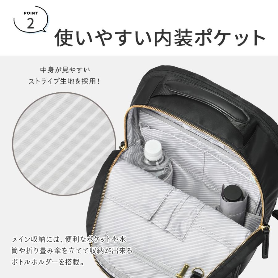 最大49% 9/30限定 エース ジーンレーベル ビジネスリュック レディース ブランド 黒 通勤 PC収納 16L ユニバーサルハーネス フィッテム ace.GENE LABEL 68683 | ace. GENE LABEL | 11
