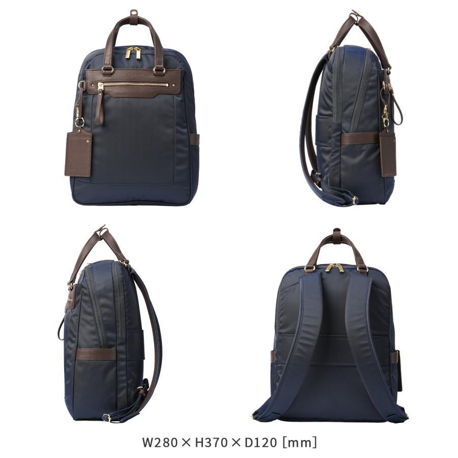 最大42% 2/3限定 エース ジーンレーベル ビジネスリュック レディース ブランド 軽量 通勤 PC収納 2気室 黒 A4 13L ビエナ3 ace. GENE LABEL BIENA3 68704 | ace. GENE LABEL | 05