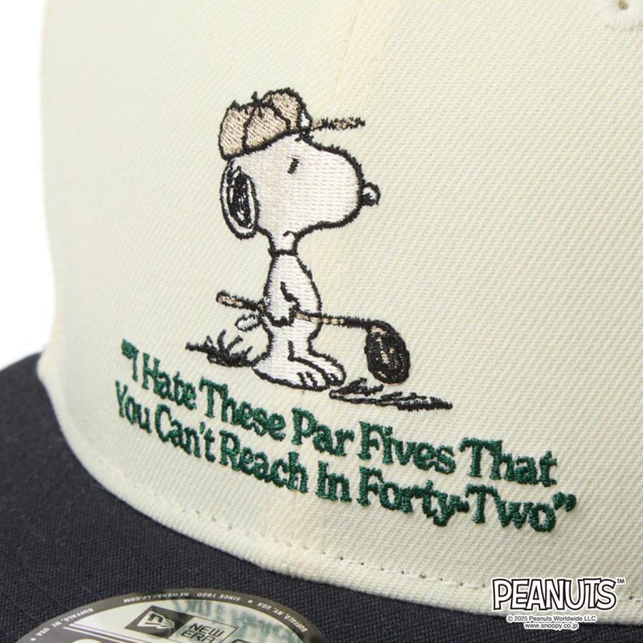 新品未使用 NEW ERA（ニューエラ）スヌーピー刺繍 ゴルフキャップ ホワイト NEW ERA（ニューエラ） 最大40% 10/15限定 ゴルフ ピーナッツコラボ