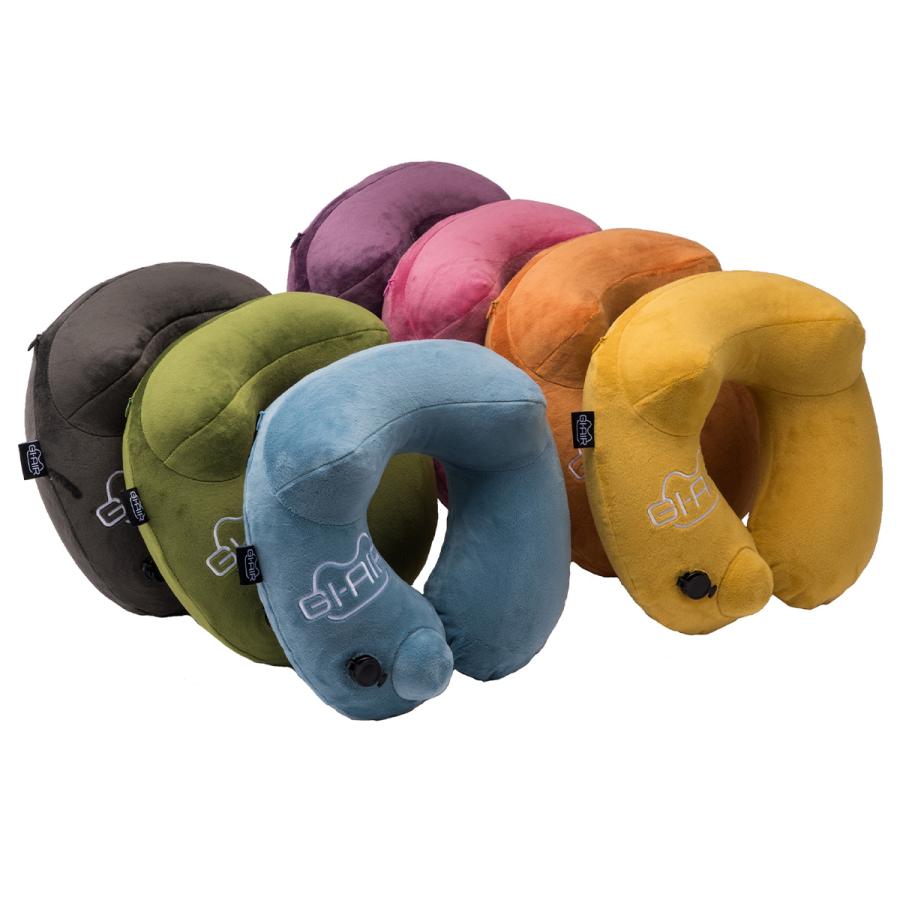 最大51% 2/11限定 GI-AIR ジーアイエアー エアピロー エアーピロー 枕 アウトドア キャンプ 車中泊 飛行機 新幹線 バス 防災 携帯枕 ポンプ式ネックピロー | ブランド登録なし | 13