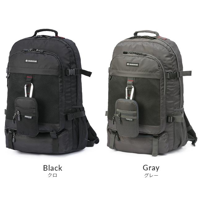 GRAND STONE（グランドストーン） リュック 42L 大容量 軽量 黒 女子