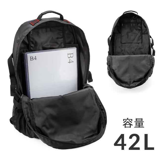 最大41% 9/8限定 グランドストーン リュック 42L 大容量 軽量 黒 女子 男子 中学生 高校生 修学旅行 通学 A4 B4 カラビナポーチ付属 GRANDSTONE GSA812 | GRAND STONE | 07