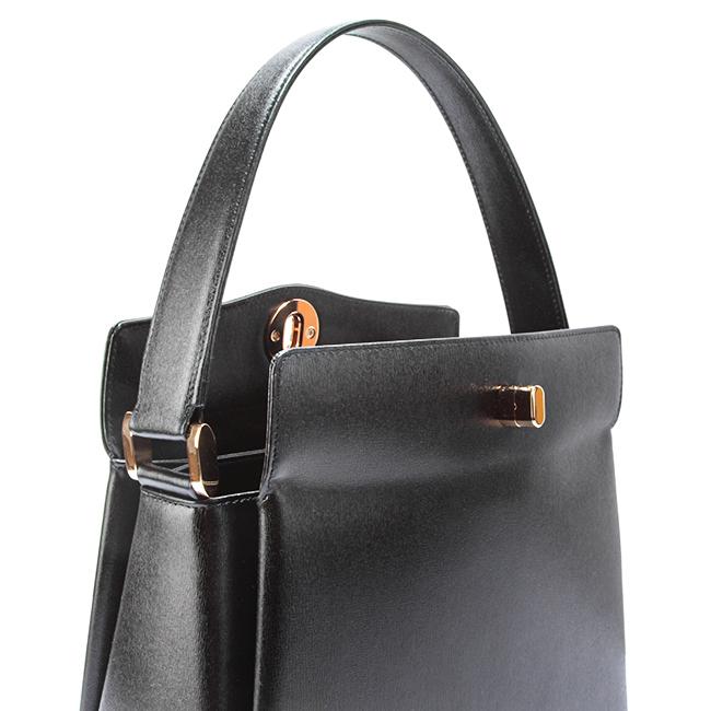 【美品】傳濱野 HAMANO ゴールド金具 フォーマルハンドバッグ ブラック 濱野皮革工芸 ハンドバッグ レディース フォーマルバッグ レザー