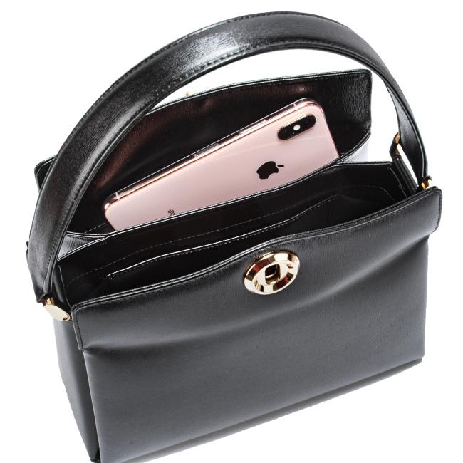 傳濱野 パーティーバッグ 黒 レザー 傳濱野 パーティーバッグ 黒 レザー