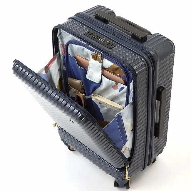 ace hant ネイビーハードキャリーケース 4輪　30ℓ 機内持ち込み HaNT 【セール】エース スーツケース ハント アワーズ ハード