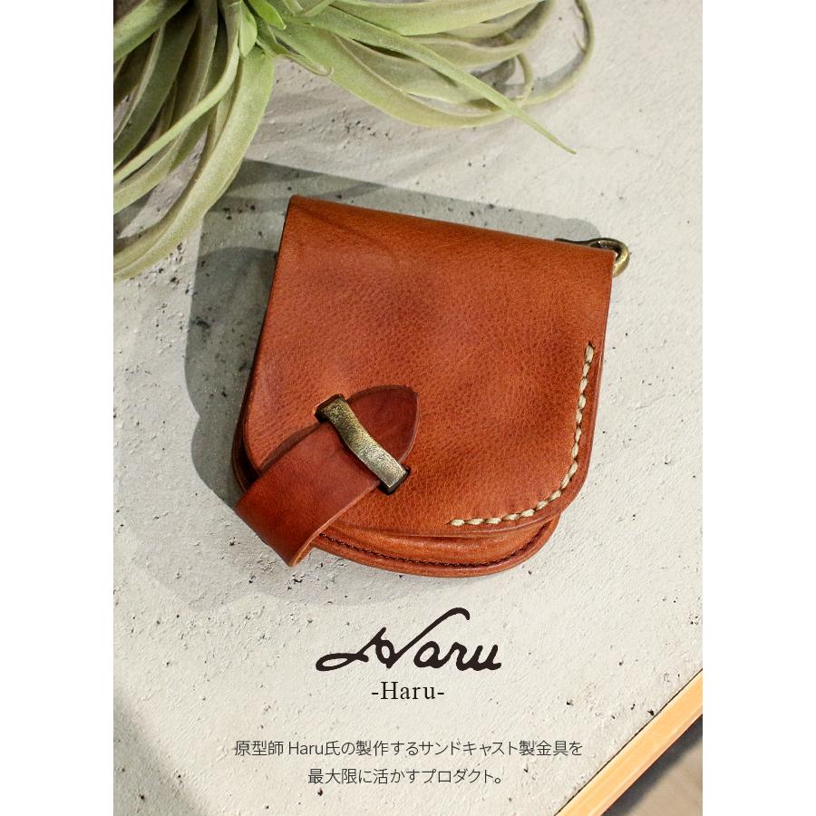 最大50% 9/17限定 Haru ハル 二つ折り財布 メンズ レディース ブランド イタリアンレザー 本革 日本製 真鍮 ミニ財布 コンパクト HC-502 | ブランド登録なし | 02