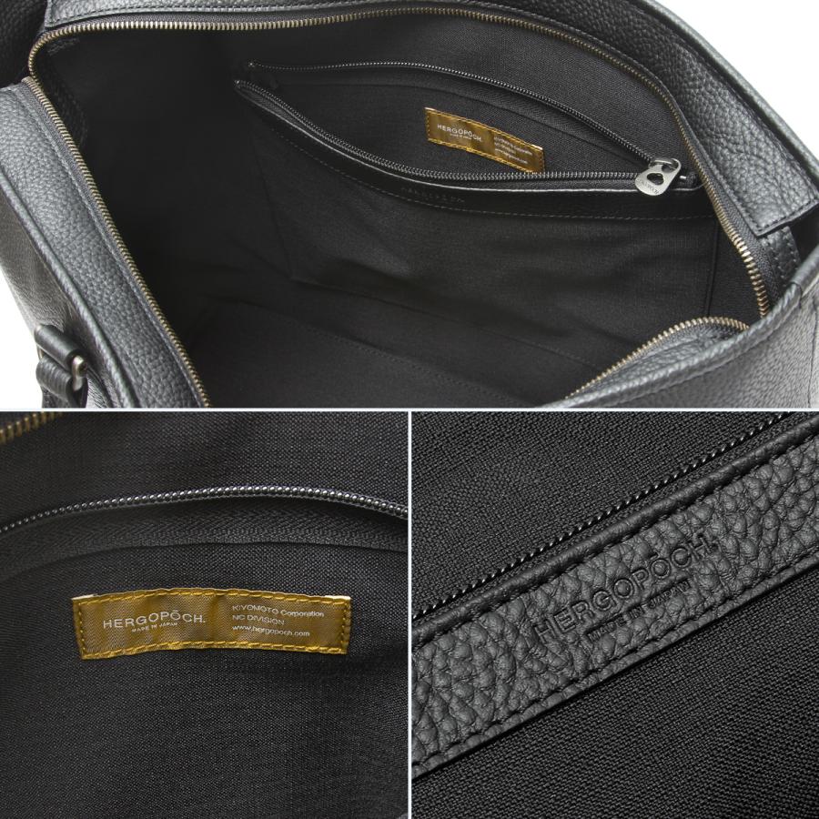 最大42% 1/18限定 エルゴポック ビジネストートバッグ メンズ ブランド レザー 本革 大容量 日本製 通勤 肩掛け 大きめ ファスナー付き A4 B4 HERGOPOCH HM-TT | HERGOPOCH | 12