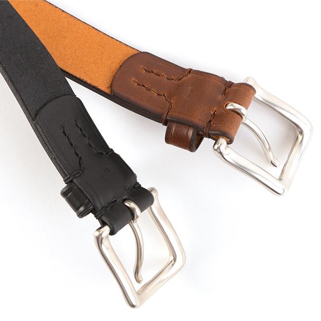 SLOW レザーベルト　ハービー　スリーピース　ブラウン　ナロー　細目 herbie - buckle belt -｜SLOW – スロウ 公式ECサイト | 革製の