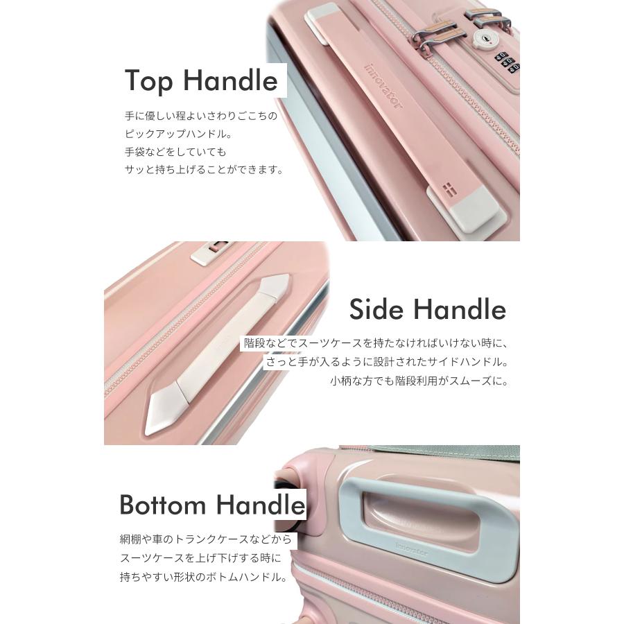 2年保証＋特典 イノベーター スーツケース 機内持ち込み Sサイズ SS 38L 軽量 小型 フロントオープン 静音キャスター USB innovator INV111 | innovator | 21