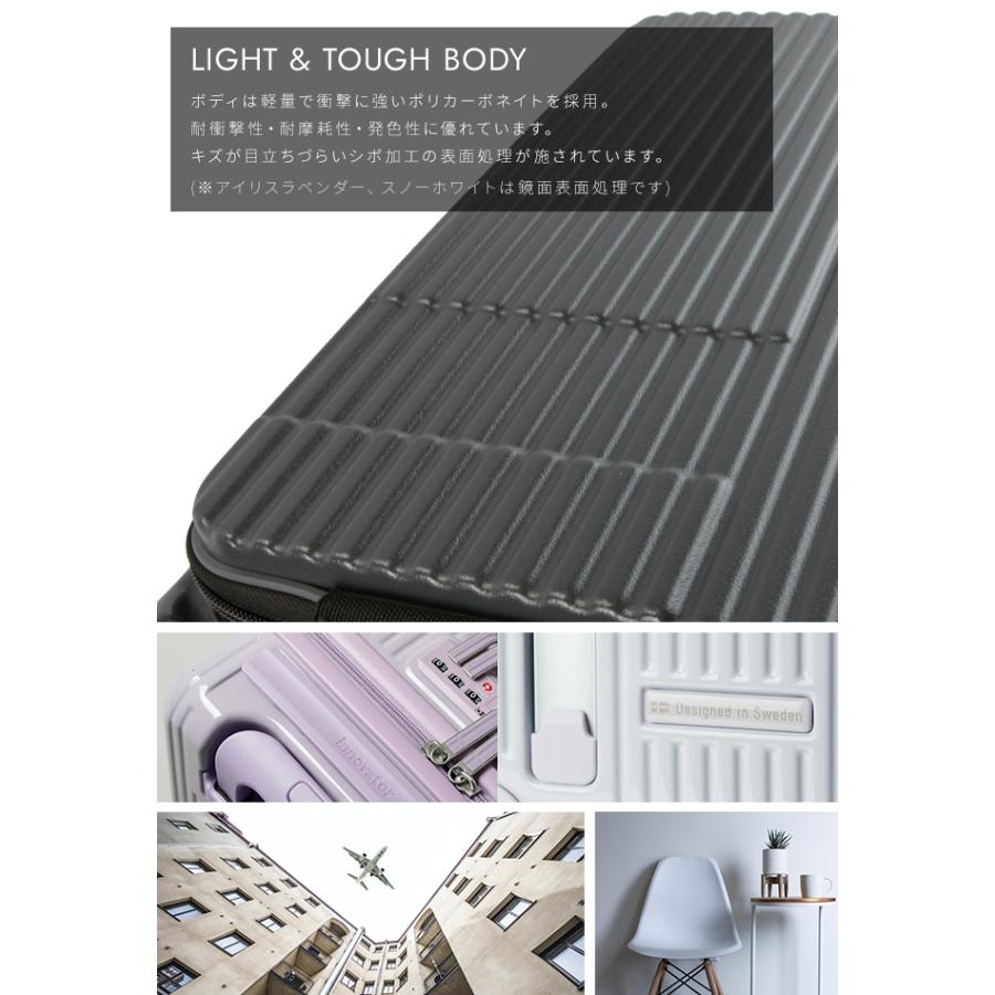 最大53% 3/1まで 2年保証＋特典 イノベーター スーツケース Mサイズ 55L INV155 フロントオープン ストッパー 軽量 中型 くすみカラー innovator sgpr | innovator | 17