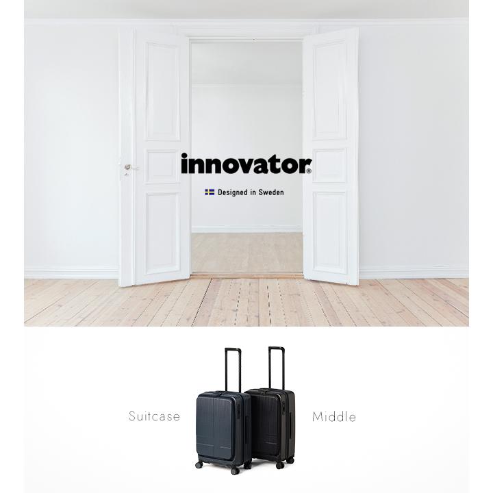 最大53% 3/22まで 2年保証＋特典 イノベーター スーツケース Mサイズ 55L INV155 フロントオープン ストッパー 軽量 中型 くすみカラー innovator sgpr | innovator | 19