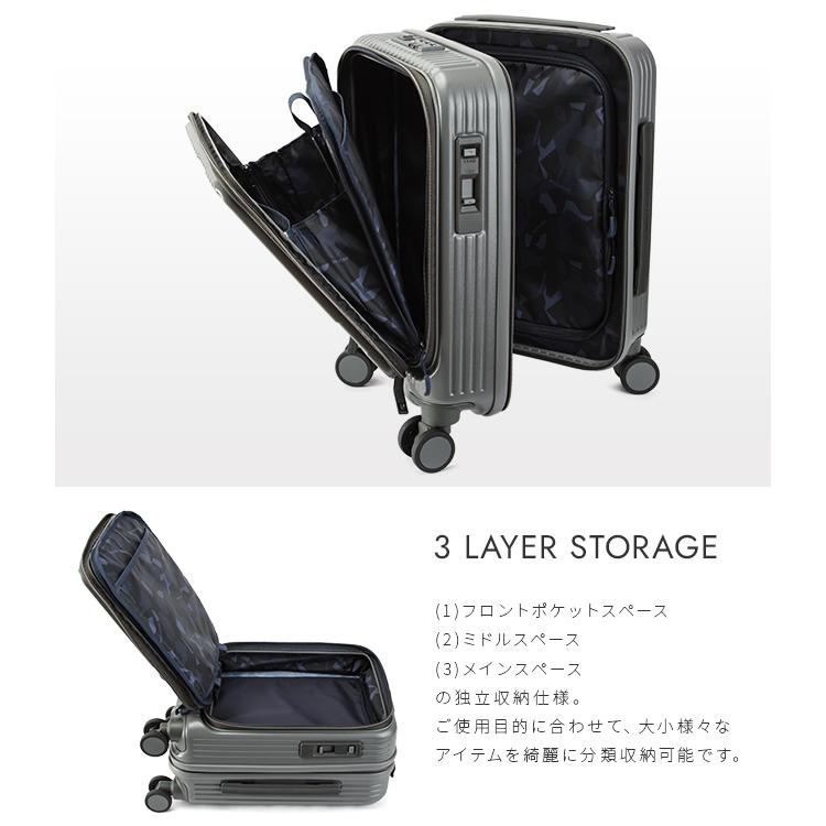 2年保証＋特典 イノベーター スーツケース 機内持ち込み LCC SSサイズ 21L INV30 コインロッカー フロントオープン ストッパー innovator | innovator | 11