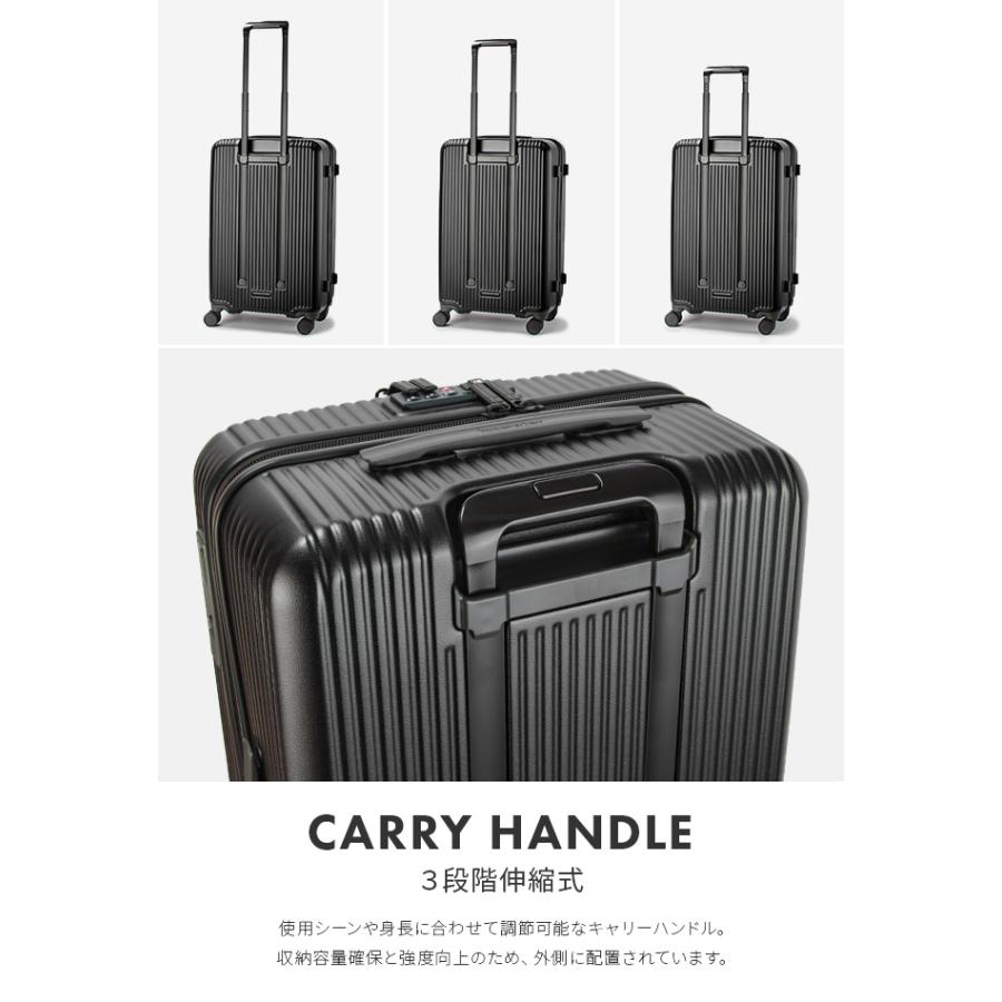 最大51% 8/21限定 2年保証＋特典 イノベーター スーツケース Mサイズ 62L INV60 フロントオープン トップオープン ストッパー 静音 軽量 innovator sgpr | innovator | 23