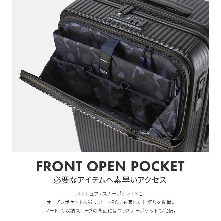 最大51% 8/21限定 2年保証＋特典 イノベーター スーツケース Mサイズ 62L INV60 フロントオープン トップオープン ストッパー 静音 軽量 innovator sgpr | innovator | 14