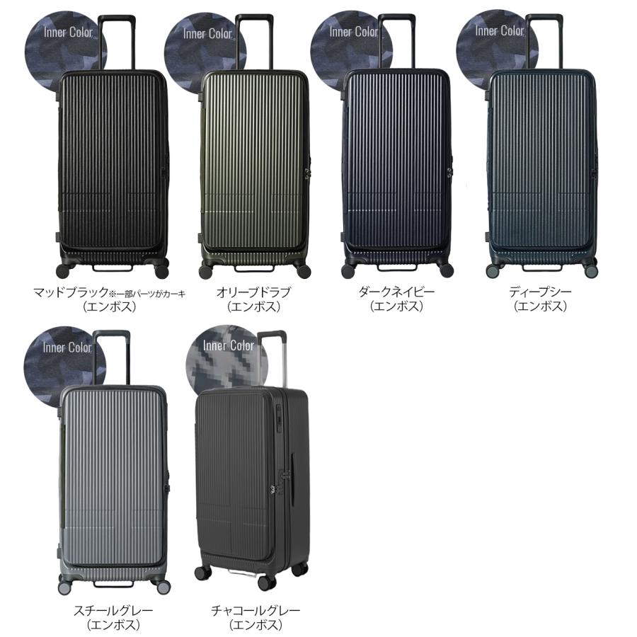 最大51% 3/27限定 限定色 2年保証＋特典 イノベーター スーツケース Lサイズ 92L INV750DOR フロントオープン ストッパー 軽量 黒 ブラック innovator | innovator | 27