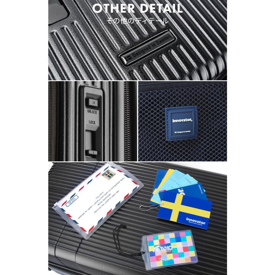 最大50% 12/25限定 2年保証＋特典 イノベーター スーツケース Lサイズ 92L INV80 ストッパー コンテナ型 静音 軽量 大容量 大型 無料受託手荷物 innovator sgpr | innovator | 22