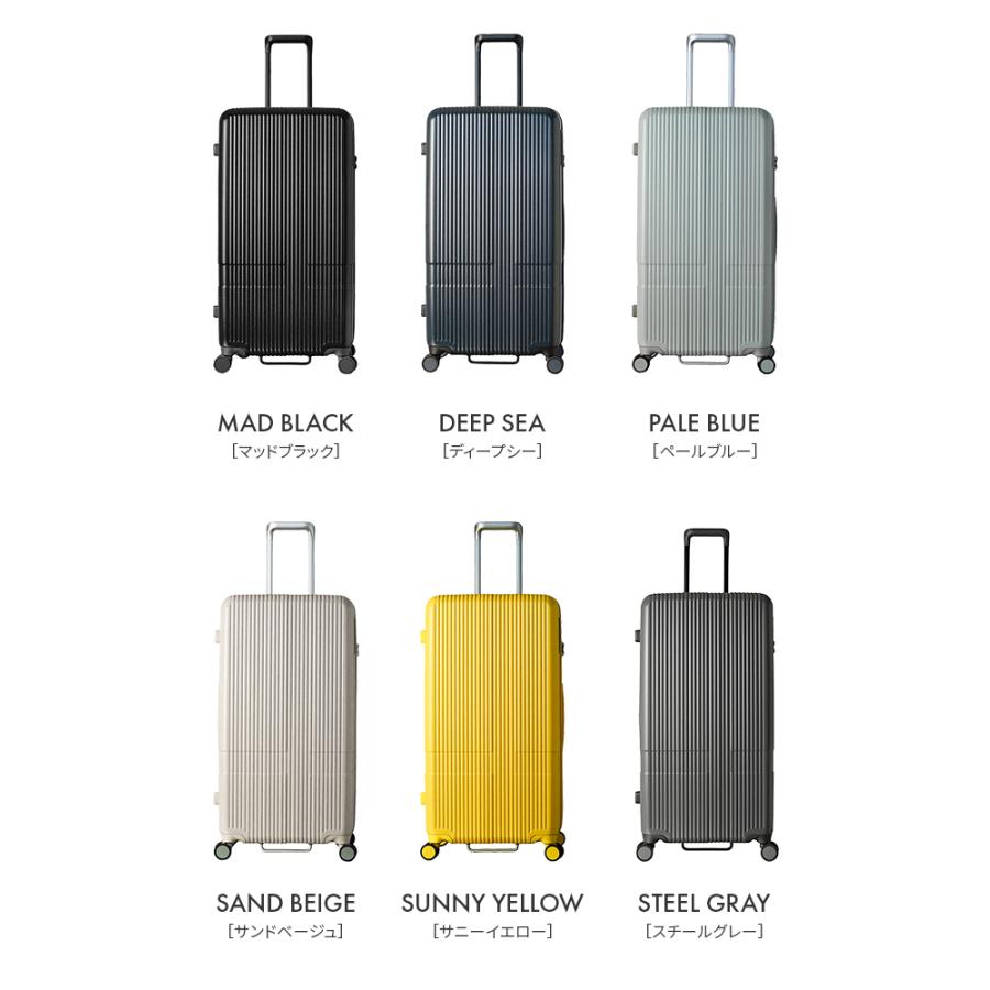 最大50% 12/25限定 2年保証＋特典 イノベーター スーツケース Lサイズ 92L INV80 ストッパー コンテナ型 静音 軽量 大容量 大型 無料受託手荷物 innovator sgpr | innovator | 09