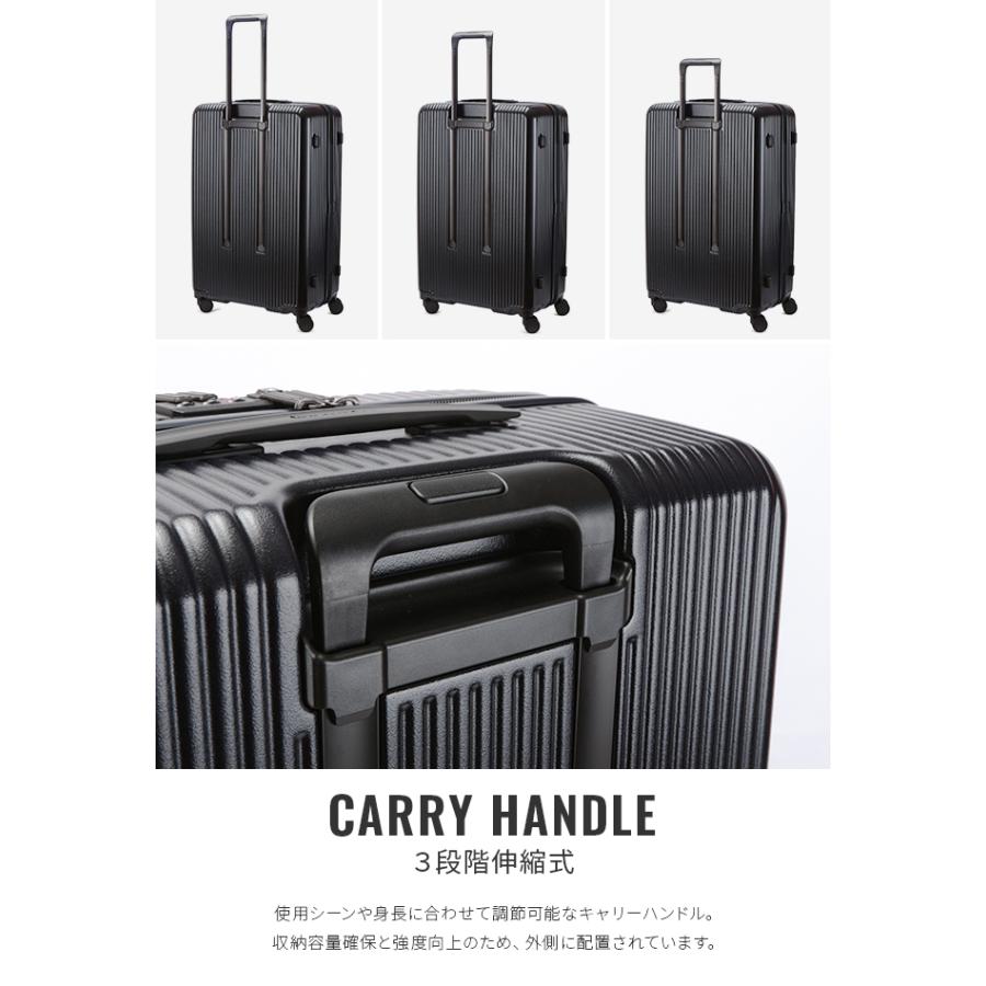 最大53% 3/1まで 2年保証＋特典 イノベーター スーツケース Lサイズ 92L INV90 フロントオープン トップオープン 静音キャスター ストッパー innovator sgpr | innovator | 20