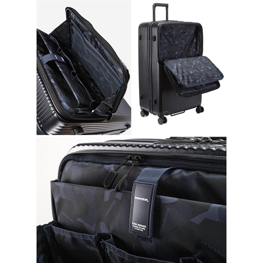 最大50% 12/25限定 2年保証＋特典 イノベーター スーツケース Lサイズ 92L INV90 フロントオープン トップオープン 静音キャスター ストッパー innovator sgpr | innovator | 10