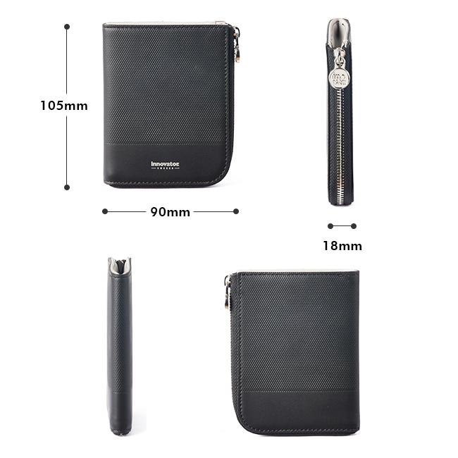最大50% 12/25限定 イノベーター 財布 ミドル財布 ミドルウォレット L字ファスナー メンズ スリム 薄型 薄い財布 本革 レザー innovator INW-27 | innovator | 09