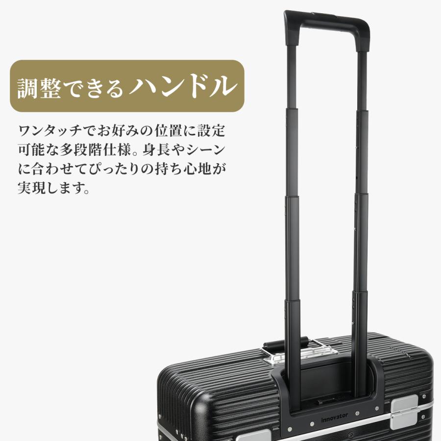 最大51% 8/22限定 2年保証 イノベーター スーツケース 機内持ち込み Sサイズ SS 30L ストッパー フレーム パイロットケース キャリーケース innovator IP-102 | innovator | 15