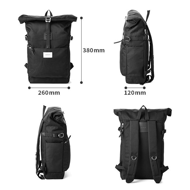 最大43% 3/20限定 サンドクヴィスト リュック メンズ レディース 黒 おしゃれ ロールトップ A4 18L SANDQVIST IRON 在庫限り | SANDQVIST | 06