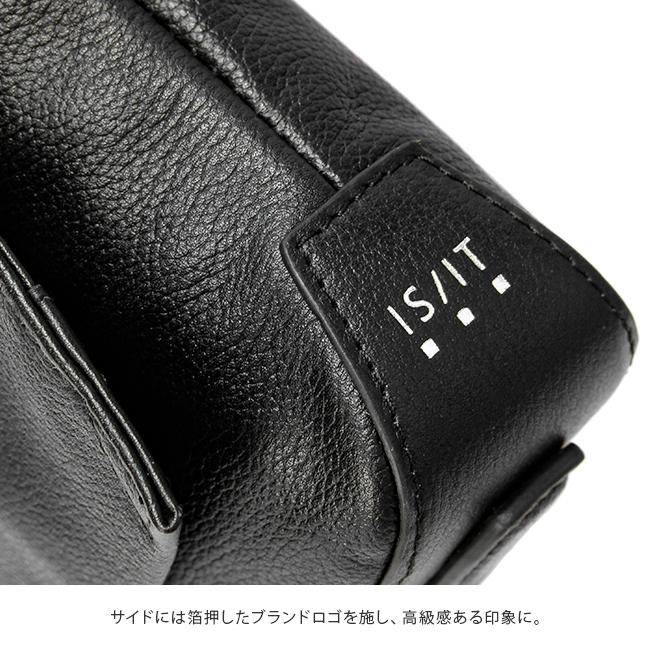 【美品 新品タグ付き】IS/IT イズイット メンズ ハンドバッグ 本革 黒 イズイット IS/IT IS/IT イズイット トートバッグ ハンドバッグ