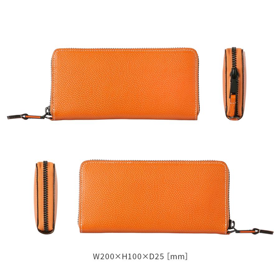 ほぼ新品未使用　PORTER ラウンドファスナー　長財布　オレンジ MURA ソフトシュリンクレザー バイカラー ラウンドファスナー 長財布