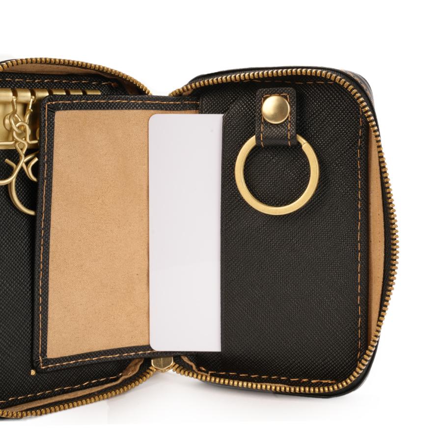 最大46% 2/19限定 イズイット モノクロ キーケース スマートキー カード メンズ ラウンドファスナー 本革 IS/IT Monochro 967602 | IS/IT | 12