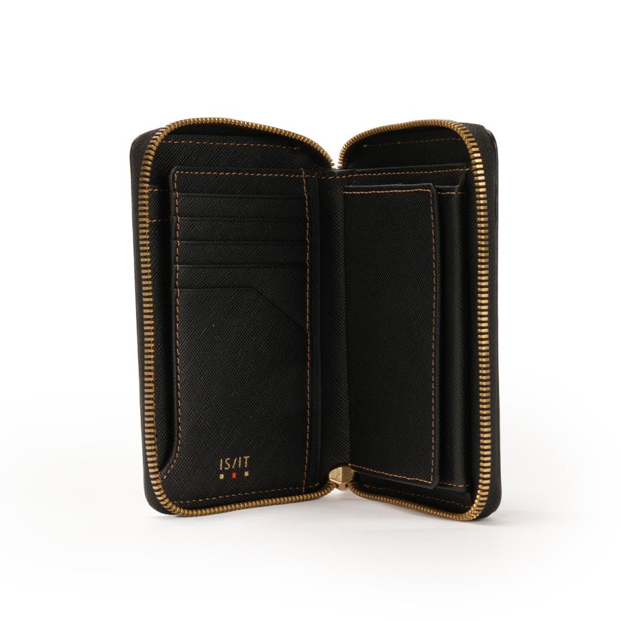最大51% 1/11限定 IS/IT イズイット 二つ折り財布 ミドル財布 メンズ ブランド レザー 本革 大容量 大きめ ミドルウォレット モノクロ Monochro 967604 | IS/IT | 09