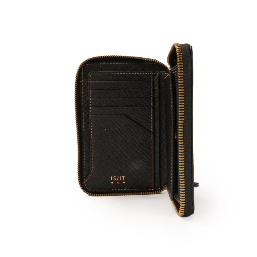 最大49% 4/1限定 IS/IT イズイット 二つ折り財布 ミドル財布 メンズ ブランド レザー 本革 大容量 大きめ ミドルウォレット モノクロ Monochro 967604 | IS/IT | 10
