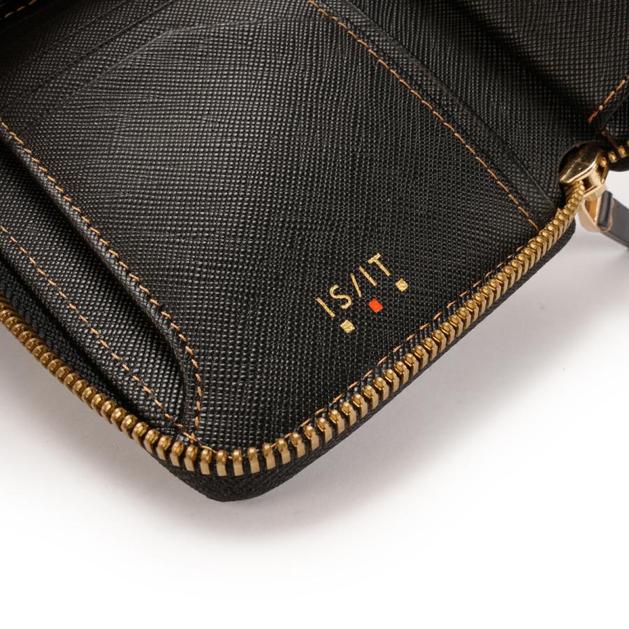 最大51% 1/11限定 IS/IT イズイット 二つ折り財布 ミドル財布 メンズ ブランド レザー 本革 大容量 大きめ ミドルウォレット モノクロ Monochro 967604 | IS/IT | 11