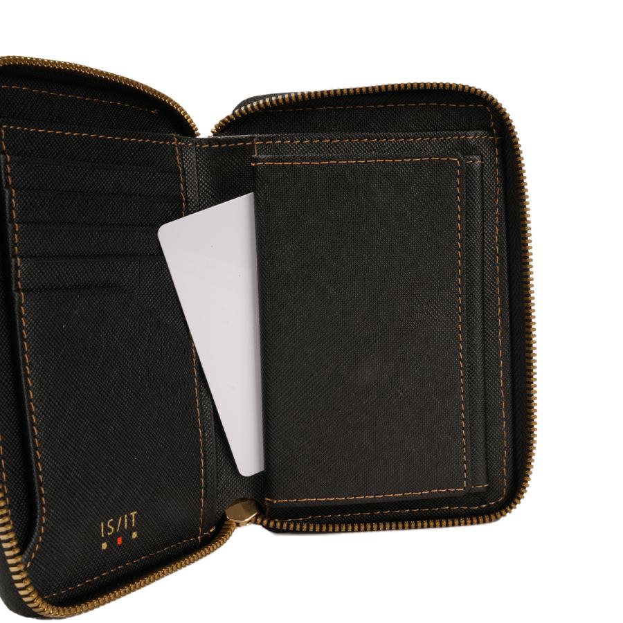 最大49% 4/1限定 IS/IT イズイット 二つ折り財布 ミドル財布 メンズ ブランド レザー 本革 大容量 大きめ ミドルウォレット モノクロ Monochro 967604 | IS/IT | 12