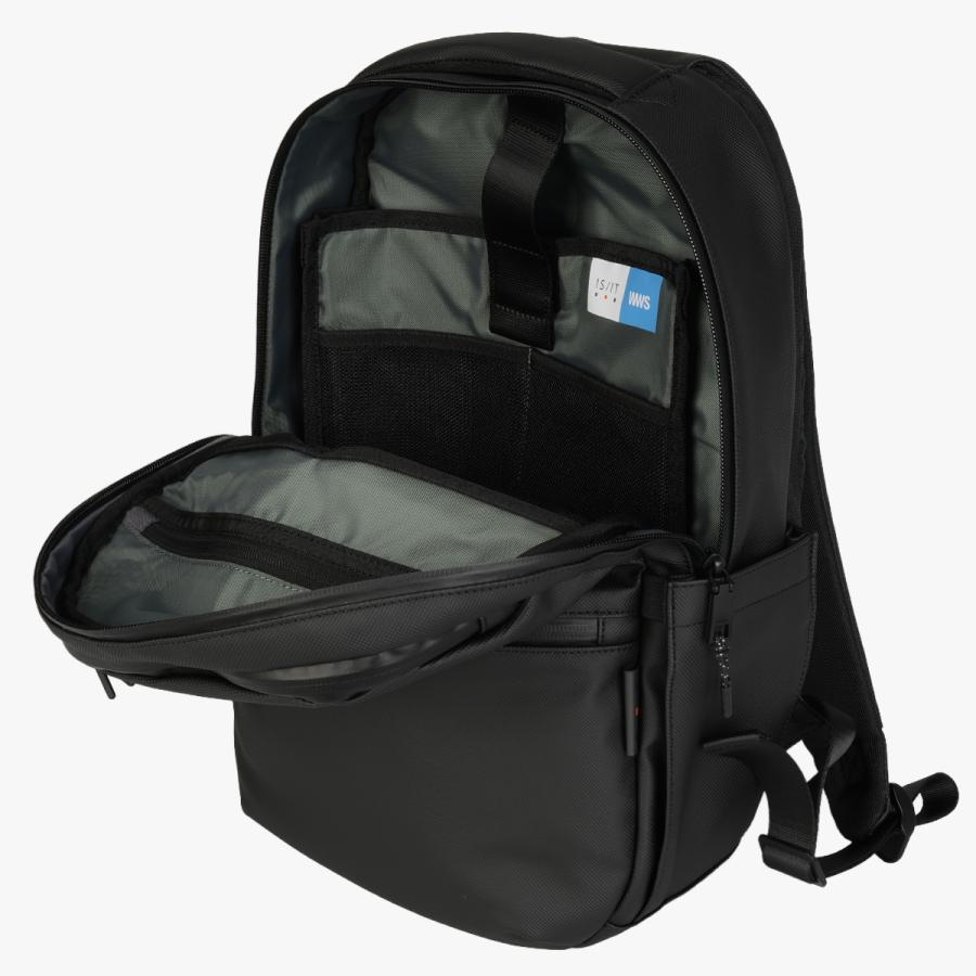 最大50% 9/17限定 イズイット コラボ ビジネスリュック メンズ 小さめ A4 13.3インチ PC収納 防水 止水ファスナー 通勤 着脱式背面パッド IS/IT WWS 981701 | IS/IT | 06