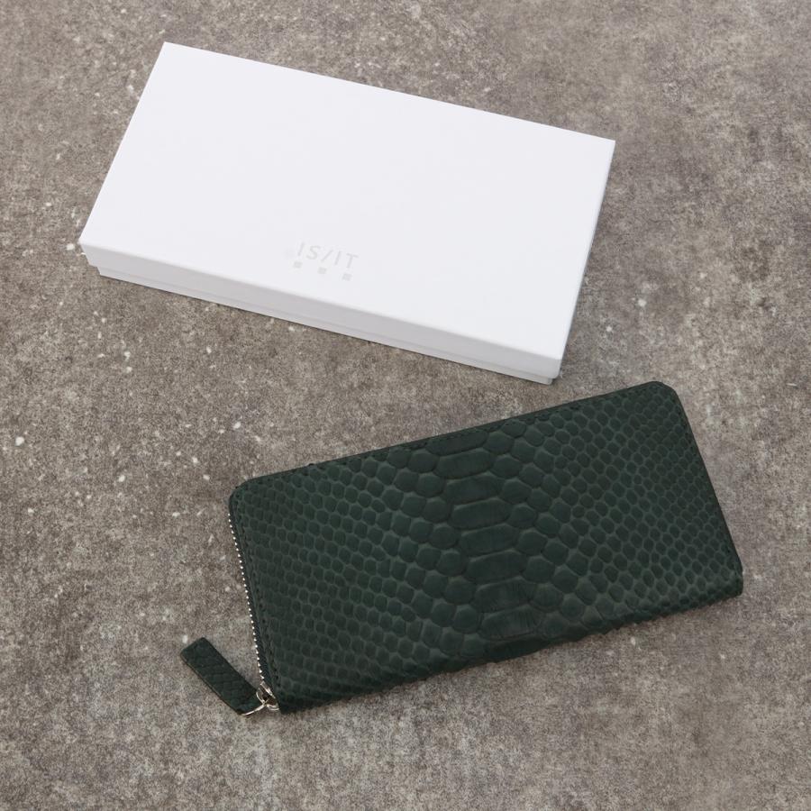 最大55% 1/30から イズイット パイソン 長財布 メンズ レディース ブランド ラウンドファスナー レザー 本革 日本製 大容量 IS/IT Python 983603 | IS/IT | 17