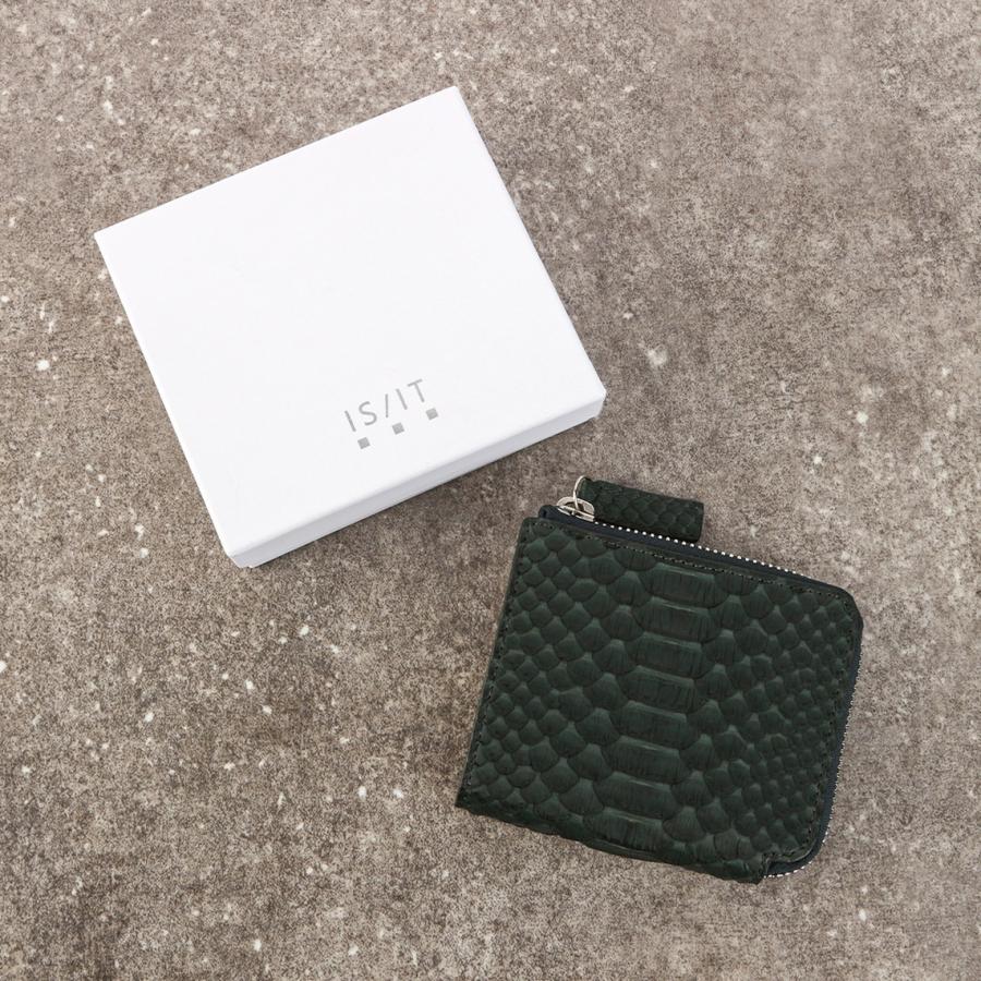 最大50% 9/8限定 イズイット パイソン 二つ折り財布 メンズ レディース ブランド レザー 本革 IS/IT Python 983604 | IS/IT | 17