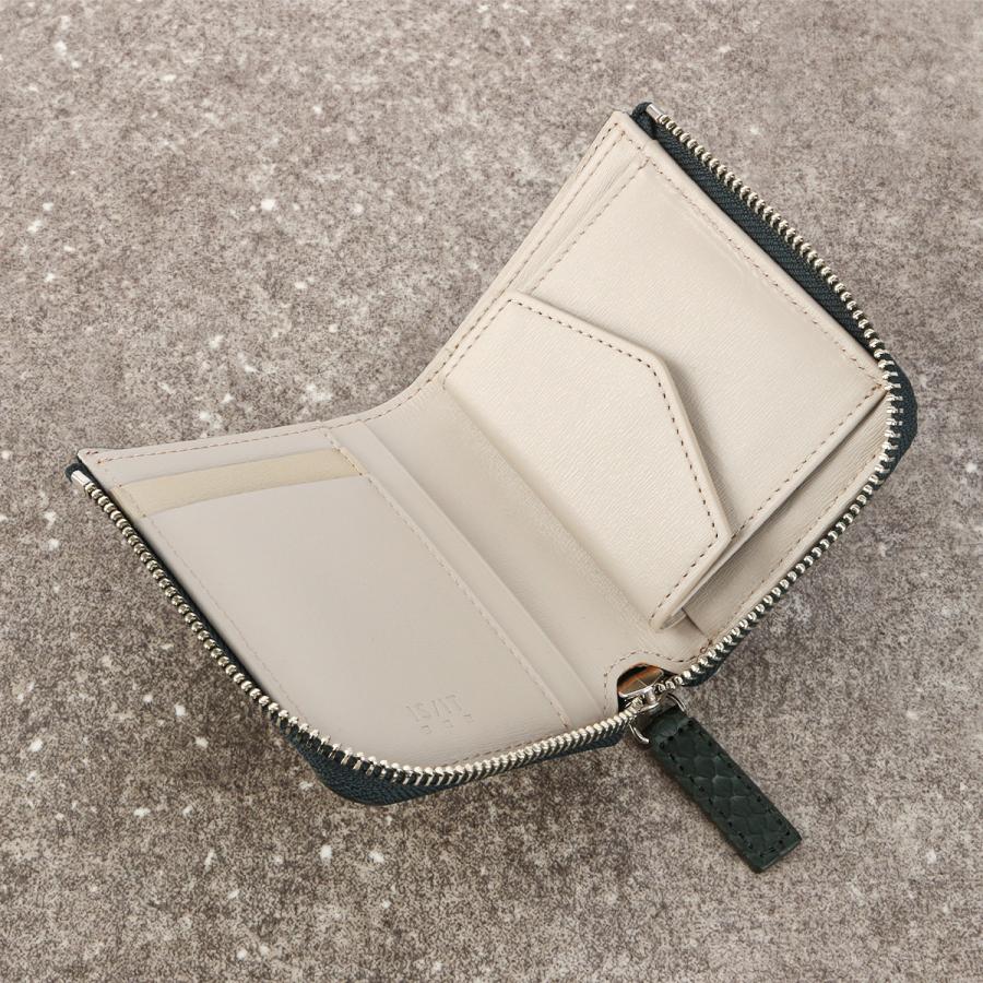 最大51% 1/27限定 イズイット パイソン 二つ折り財布 メンズ レディース ブランド レザー 本革 IS/IT Python 983604 | IS/IT | 08