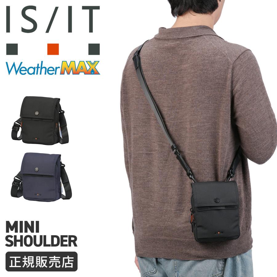 最大50% 10/11限定 イズイット ウェザー ショルダーバッグ メンズ ブランド ミニ 小さめ 縦型 スマホショルダー スマホポーチ 軽量 撥水 IS/IT WEATHER 984111 | IS/IT
