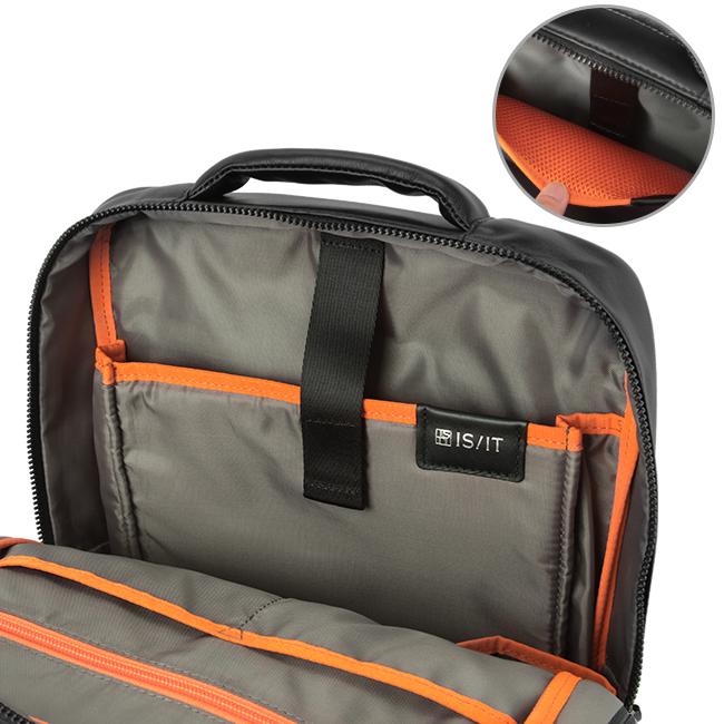 イズイット 定価38500円 黒 レザーリュック 撥水牛革 ビジネスリュック IS/IT（イズイット） ビジネスリュック メンズ 50代 40代 通勤 軽量 撥