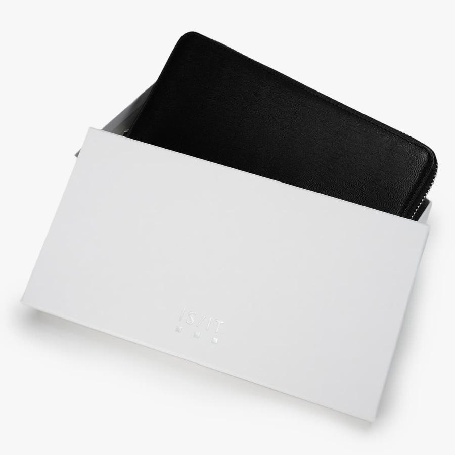 最大50% 9/8限定 IS/IT イズイット ポリマー 長財布 ラウンドファスナー 本革 エンボスレザー 化粧箱付き ギフト ISIT 989607 | IS/IT | 16