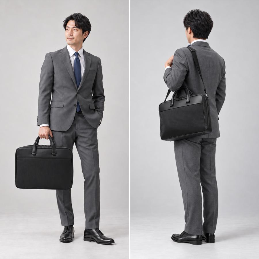 最大50% 10/22限定 イズイット グリッド ビジネスバッグ ブリーフケース メンズ ブラック 黒 通勤 A4 IS/IT GRID 993501 | IS/IT | 03