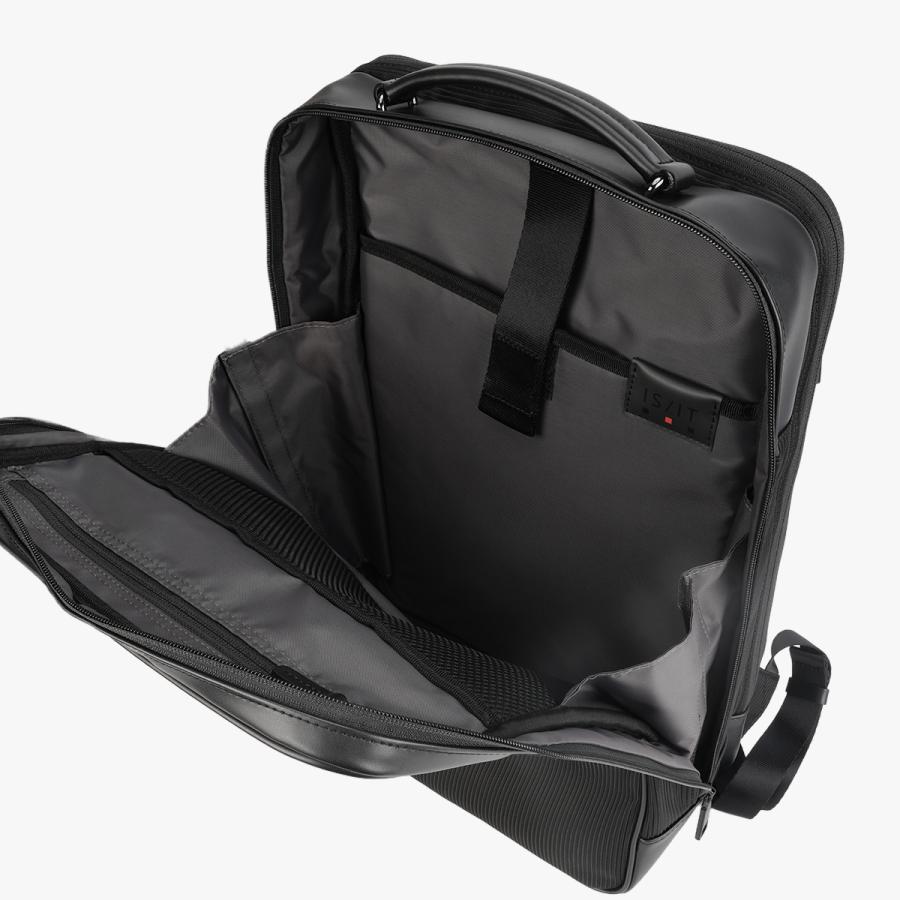 最大50% 10/22限定 イズイット グリッド リュック ビジネスリュック メンズ ブラック 黒 通勤 A4 B4 IS/IT GRID 993702 | IS/IT | 05